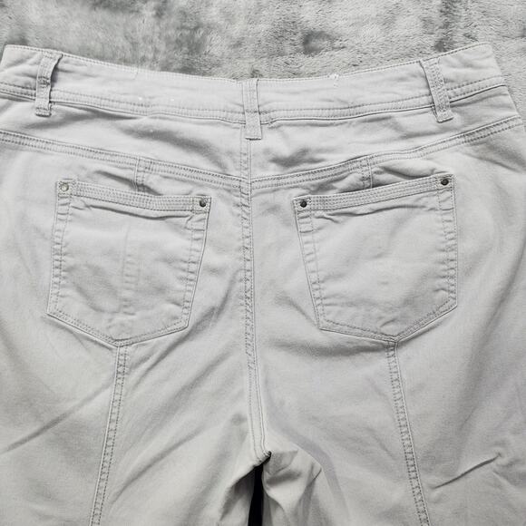Style&Co Pants Womens 10 Gray Mid Rise Crop Capri Seamed Legs Slim Side Slit Hem - Picture 4 of 12